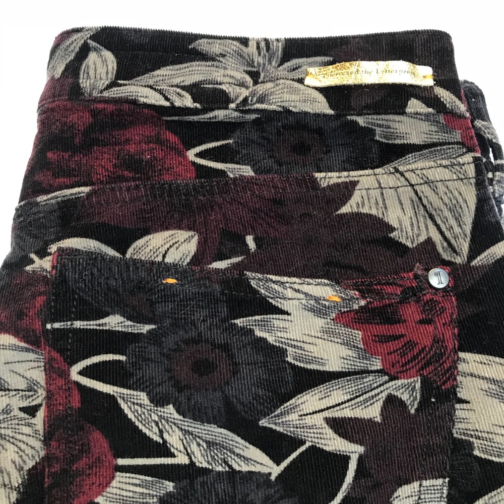 Pilcro And The Letterpress Floral Corduroy Pants - Picture 7 of 8
